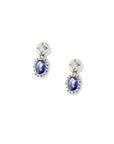 Oval + Round Studs - Sapphire