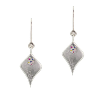 Secret Garden Multi-Sapphire Earrings - Sterling Silver