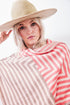 100% Italian Spun Egyptian Cotton Body Cocoon Wrap: Pinwheel Print - Coral Pelle Pebble - KMJ Liamolly Gifts - Accessories