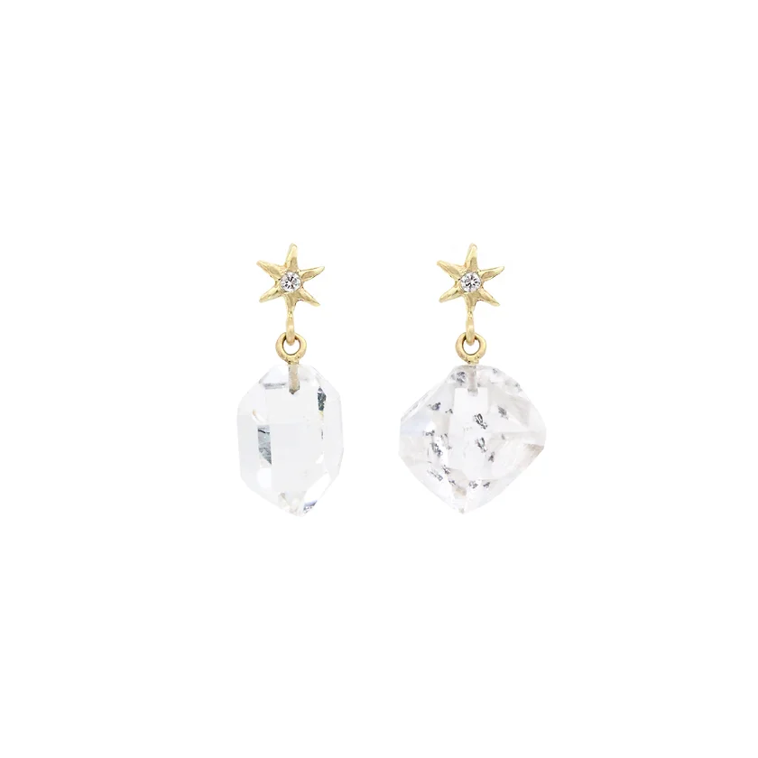 North Star Herkimer Post Earrings