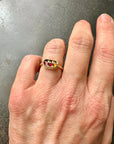 Tourmaline Trio Ring - 14k Gold + Tourmaline