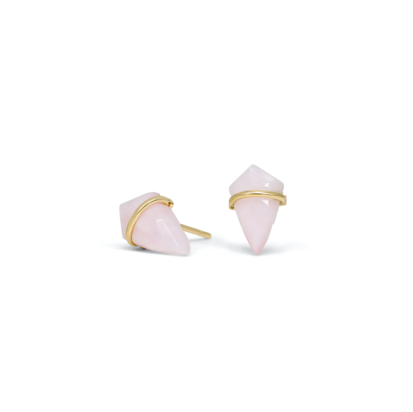 Small Kite Stone Studs - 18k Gold