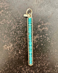 Persian Turquoise Beaded Stick Pendant - KMJ Hilary Finck Jewelry - Necklaces