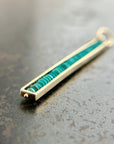 Persian Turquoise Beaded Stick Pendant - KMJ Hilary Finck Jewelry - Necklaces