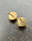 Turquoise Cushion Studs - 18k Gold + Turquoise
