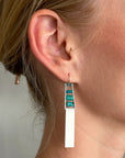 Persian Turquoise Silver Tower Earrings - KMJ Hilary Finck Jewelry - Earrings