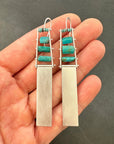 Persian Turquoise Silver Tower Earrings - KMJ Hilary Finck Jewelry - Earrings