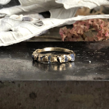 Unity Ring - 14k Gold + Blue Sapphire