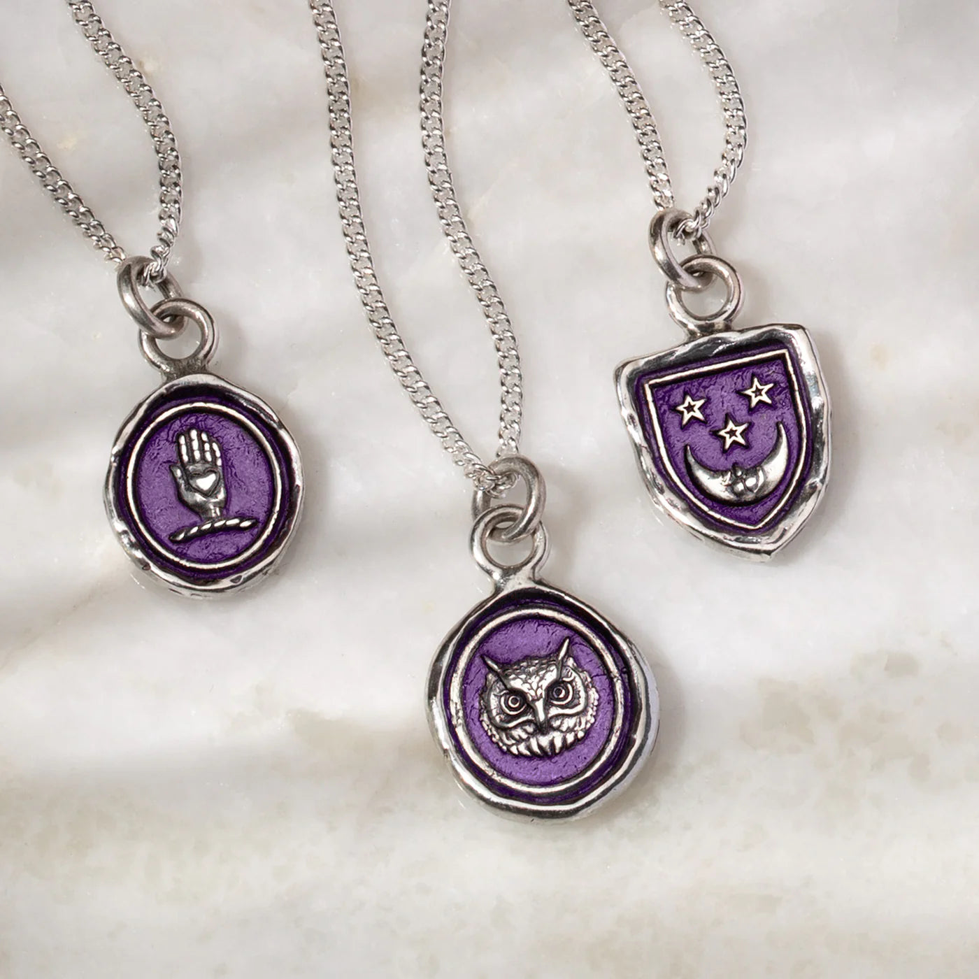 Wild at Heart Talisman - Mystic Violet + Bright Sterling Silver