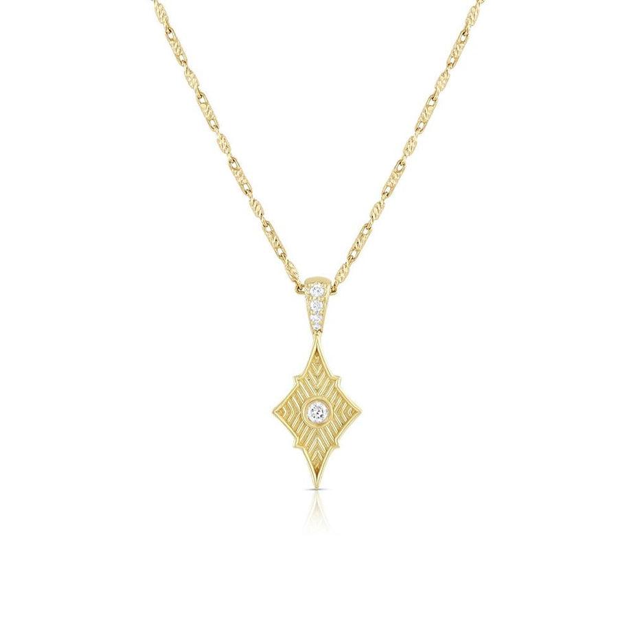 Petite Double-Sided Vibrancy Pendant - 18k Gold + Diamonds