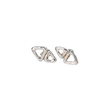 Organic Triangle Earrings - Sterling  Silver