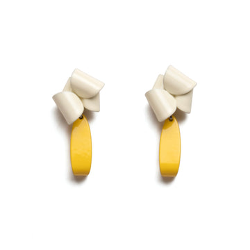 Small Asymmetrical Folds with Folded Drops - Yellow + Pale Yellow