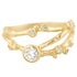 Encrusted 3 Branch Solitaire Diamond Ring - 14k Gold + Diamonds - KMJ Made By Branch Jewelry - Bridal