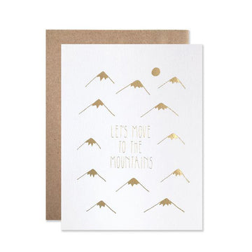 Gold Foil Mountains Card