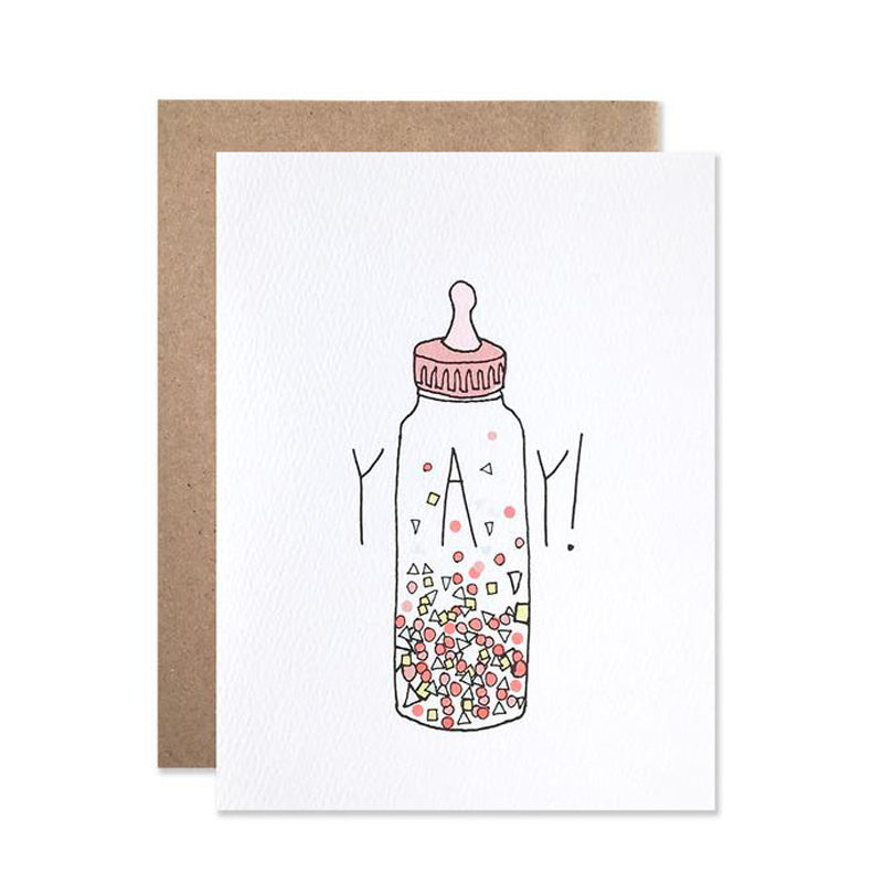 Baby / Yay Confetti Bottle Card