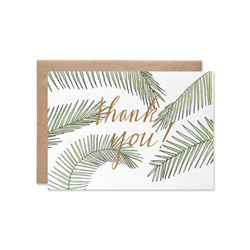 Thank You Palms With Gold Foil Card Set Of 8