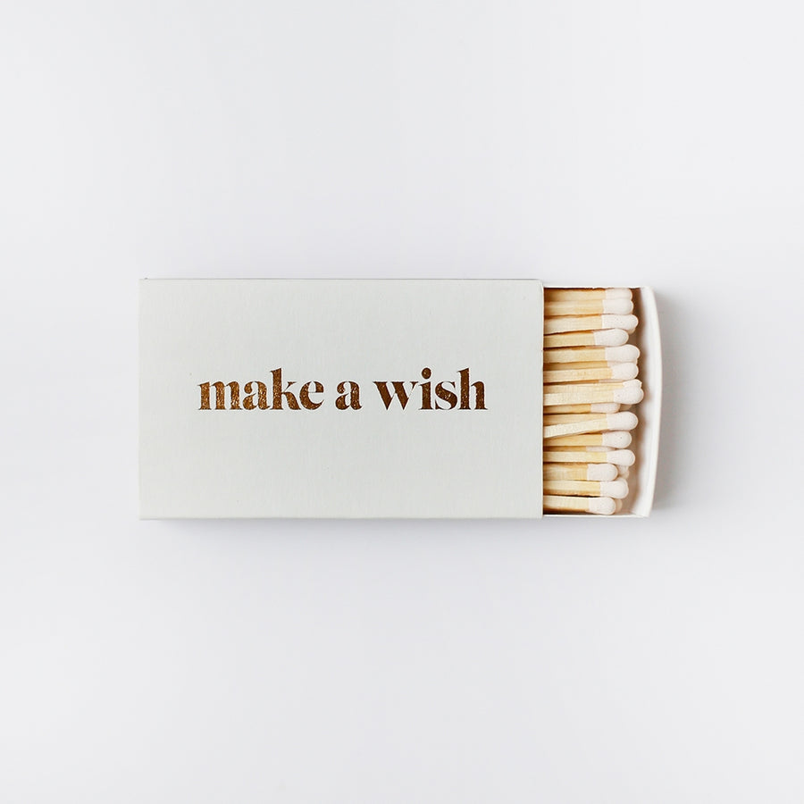 Statement Match Box, Long Matches - Make a Wish/Sage