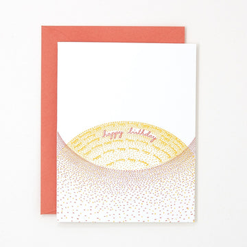Birthday Sunset Letterpress Card