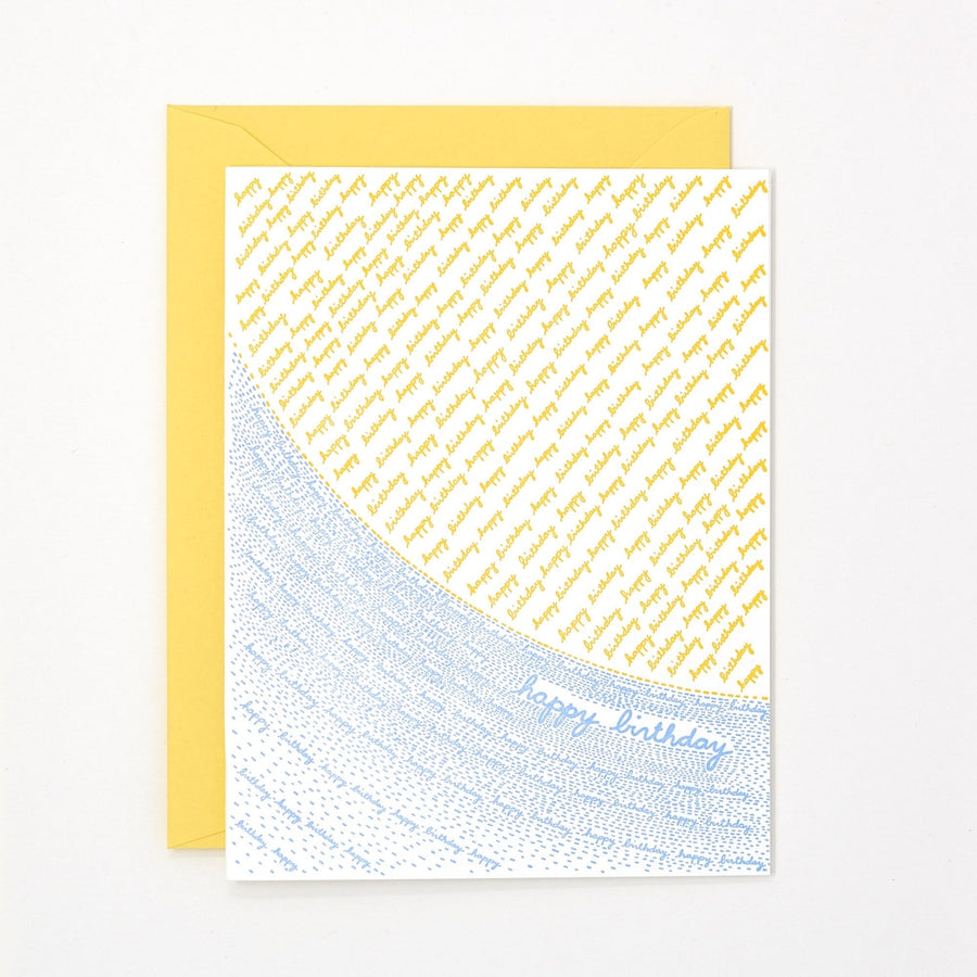 Birthday Sun + Sky Letterpress Card