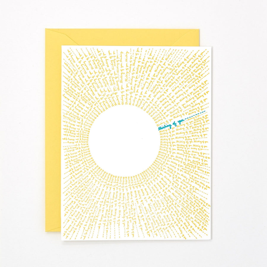 Thinking of You Eclipse Letterpress Card
