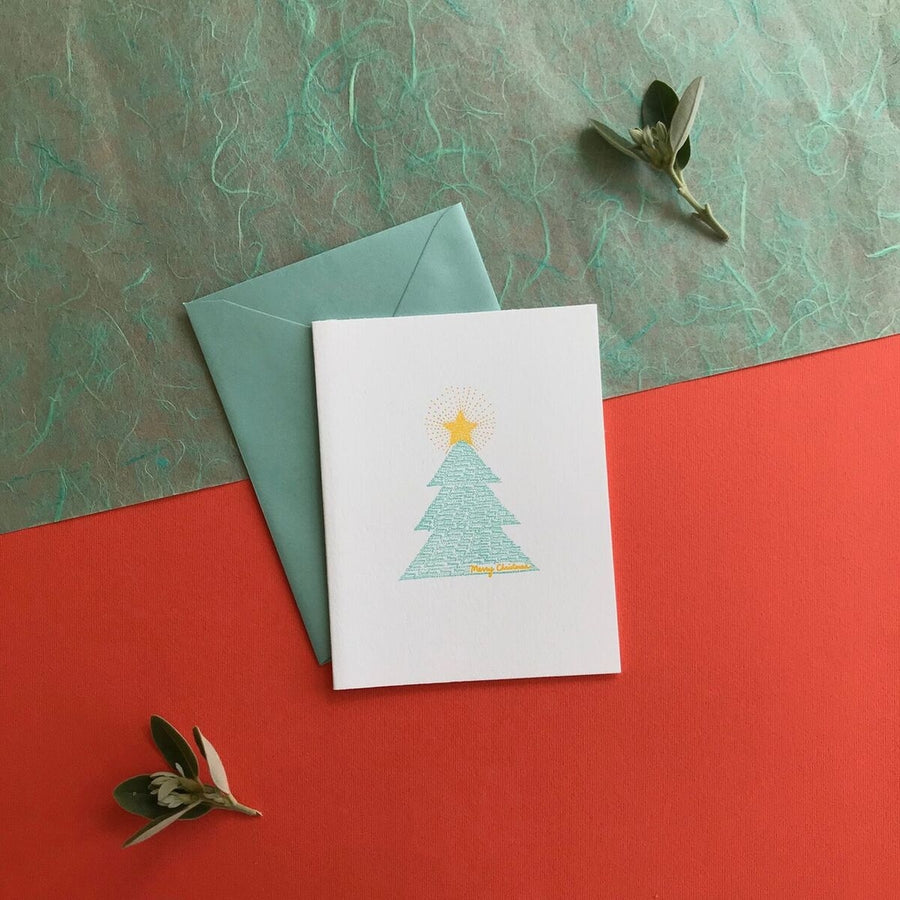 Christmas Tree Letterpress Card