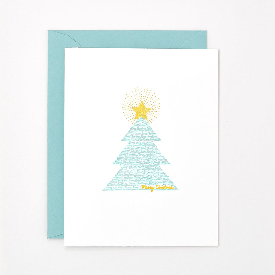 Christmas Tree Letterpress Card