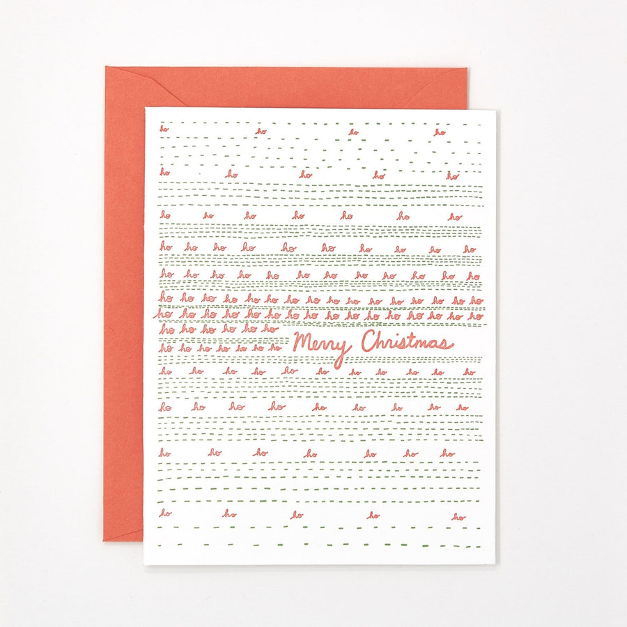 Ho Ho Ho Christmas Letterpress Card