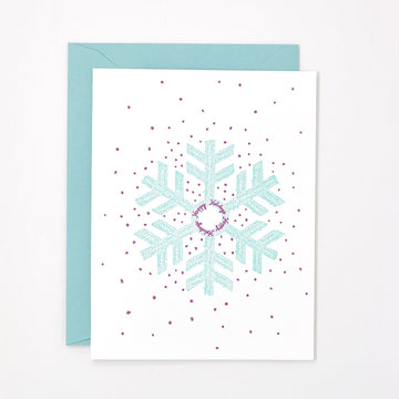 Snowflake Christmas Letterpress Card
