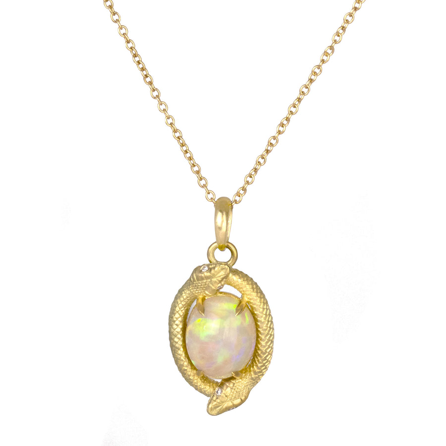 Double Ouroboros Opal Pendant