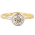 Legacy Diamond Ring - Salt + Pepper Brilliant Cut Diamond set in an 14kpw Gold Smooth Bezel + 18ky Gold Band with Flush Set VS side Diamonds - KMJ Kate Maller Jewelry Jewelry - Bridal
