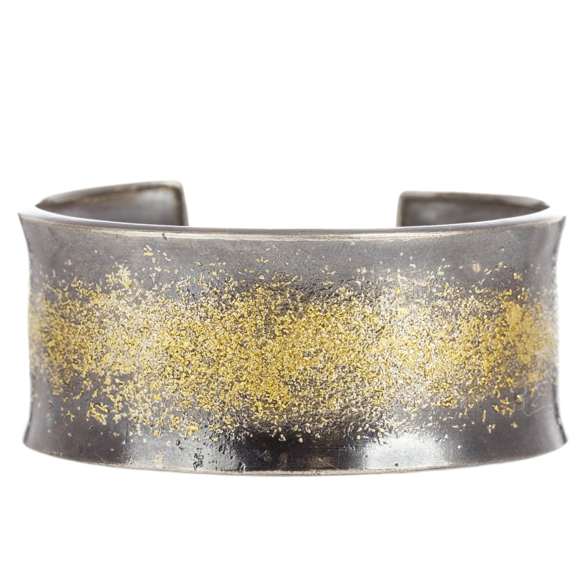KMJ Staple Cuff - 22ky + Oxidized Silver