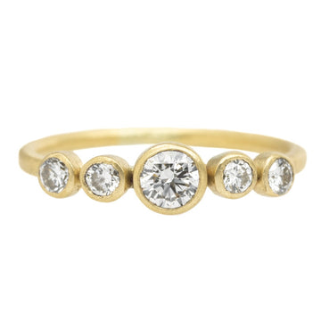Queen Bee Ring - 18ky Gold + VS Reclaimed Diamonds