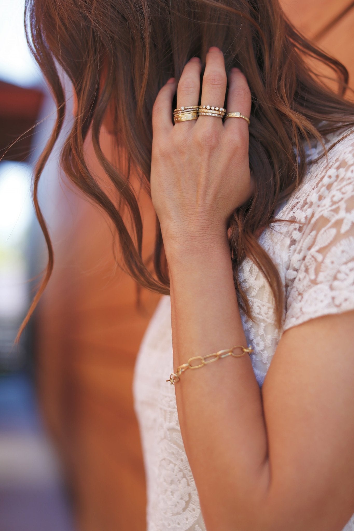 Luxe Aspen Band - 18ky Gold + Reclaimed Diamonds - KMJ Kate Maller Jewelry Jewelry - Rings