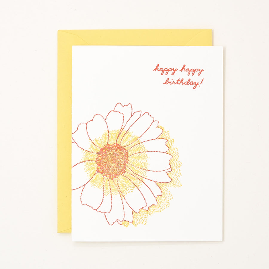 Birthday Wildflower Letterpress Card