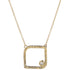 Mini Slice Square Necklace on 14k Gold Chain - 22k/18k/14k Gold, Oxidized Silver + VS White Diamonds - KMJ Kate Maller Jewelry Jewelry - Necklaces
