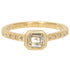 Green Emerald Cut Diamond Ring + Cognac Melee - 18k Gold - KMJ Kate Maller Jewelry Jewelry - Rings