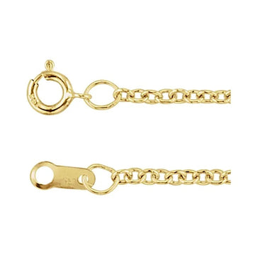 14K Yellow 1.5 mm Solid Cable  Chain - 16