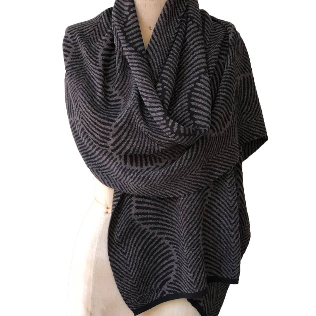 100% Italian Spun Egyptian Cotton Body Cocoon Wrap: Forest Fern Print