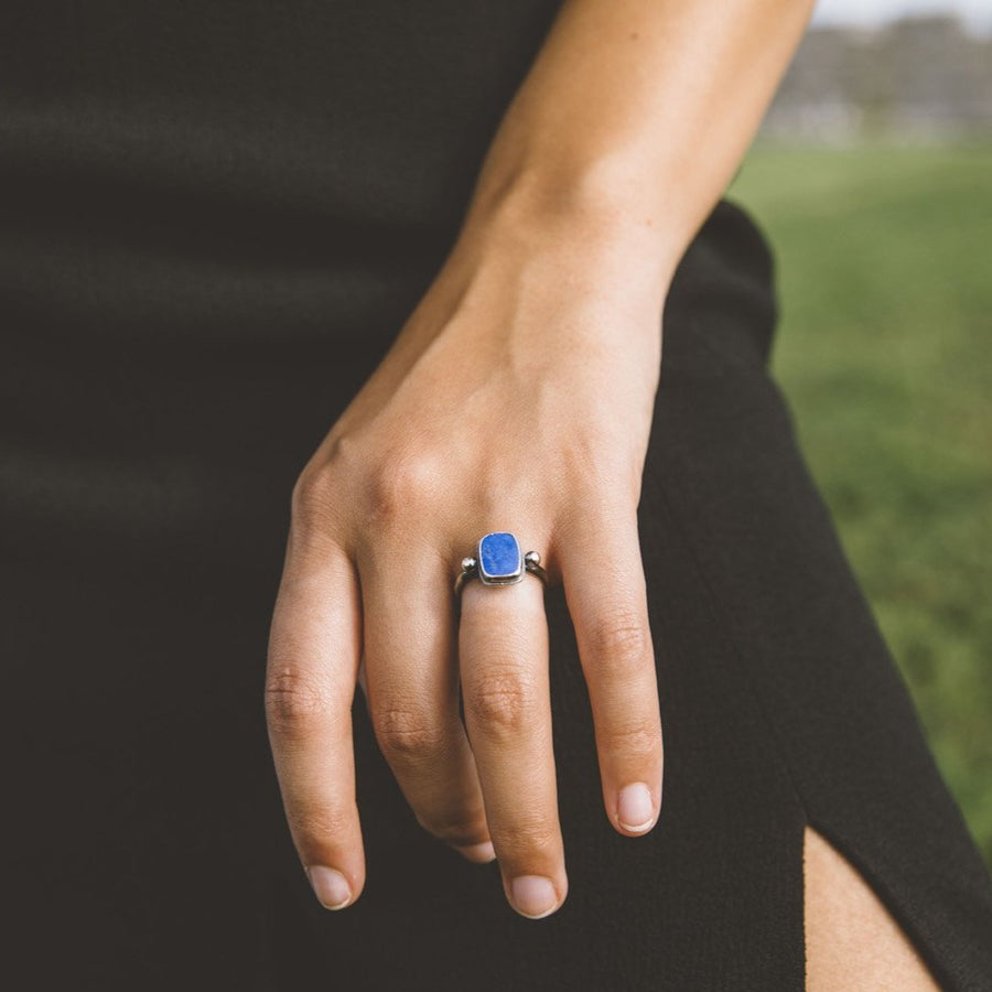 Andalar Ring - Silver + Lapis Lazuli