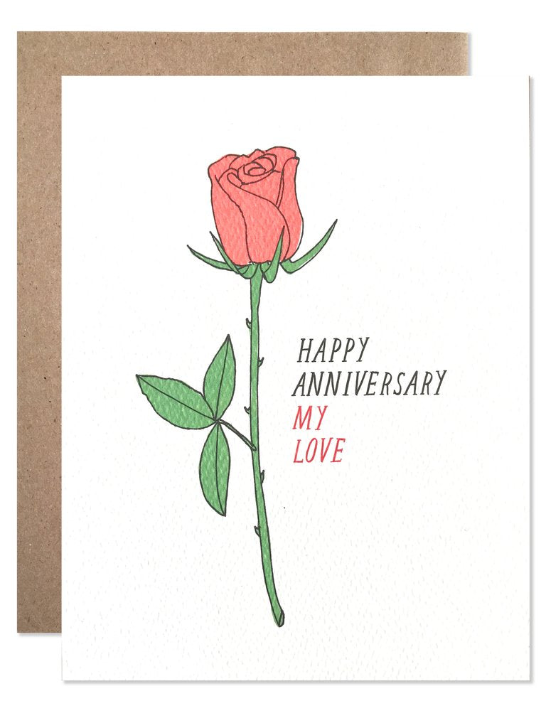 Happy Anniversary My Love Rose Card