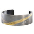 Silver + Gold Slice Cuff - Narrow - 22k Gold, Oxidized Silver + Black Diamonds - KMJ Kate Maller Jewelry Jewelry - Bracelets