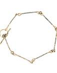 Dusted Bar + Link Bracelet - 22k Gold + Oxidized Silver - KMJ Kate Maller Jewelry Jewelry - Bracelets