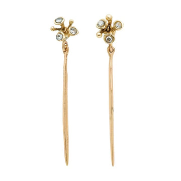 Blossom Needle Bronze Earrings