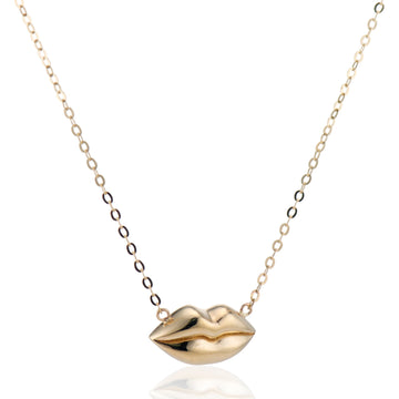 Baby Sweet Lips Necklace - 14ky Gold