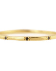 Black Diamond Skinny Stackable Band - 18k Gold