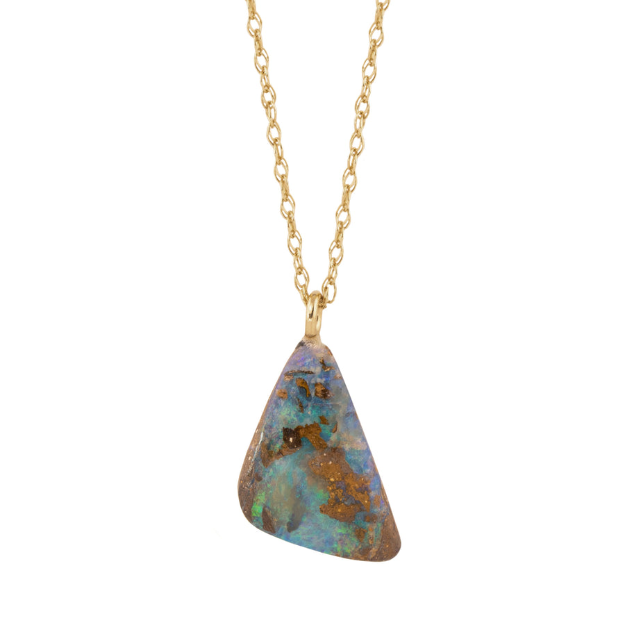 Opal Mini Pendant 14k Gold Necklace