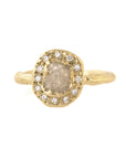 Rough Diamond Halo Ring