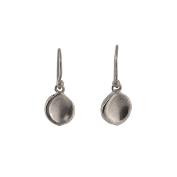 Seed Drop Earrings - Oxidized Silver