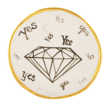 Large Diamond + Yes Ring Dish