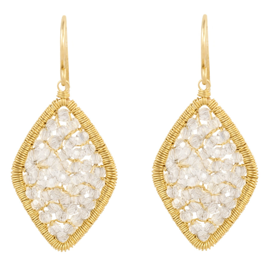 Diamond Shaped Earrings - 14k Gold F
